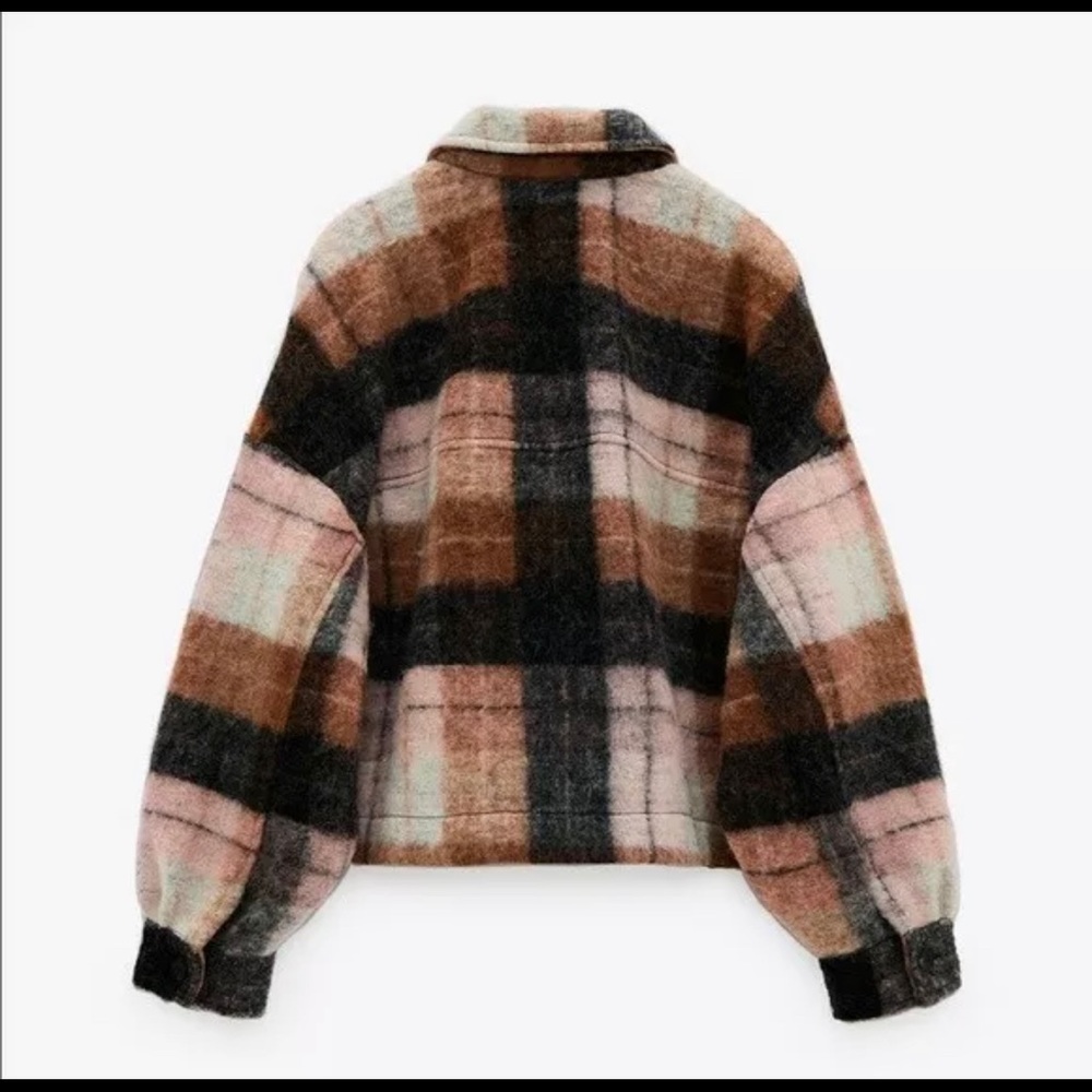 🔴SOLD🔴 ZARA CROPPED PLAID JACKET - Picture 6 of 8